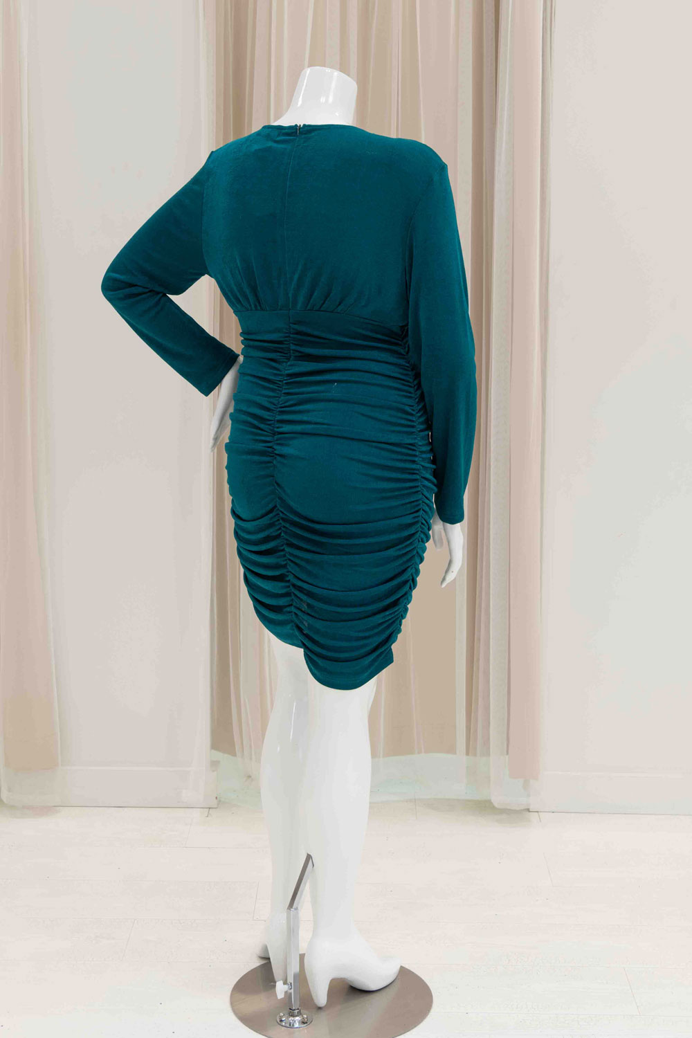 Long Sleeve Plus Size Simple Party Dress