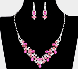 Rhinestone Necklace Set | NSR0089