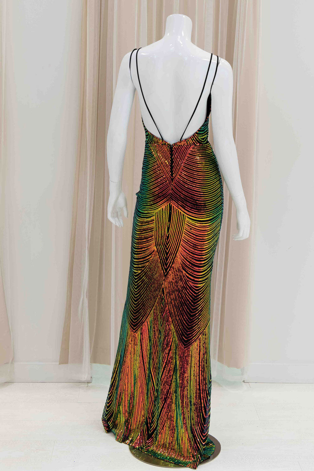 Stretch Sequin Prom Dress