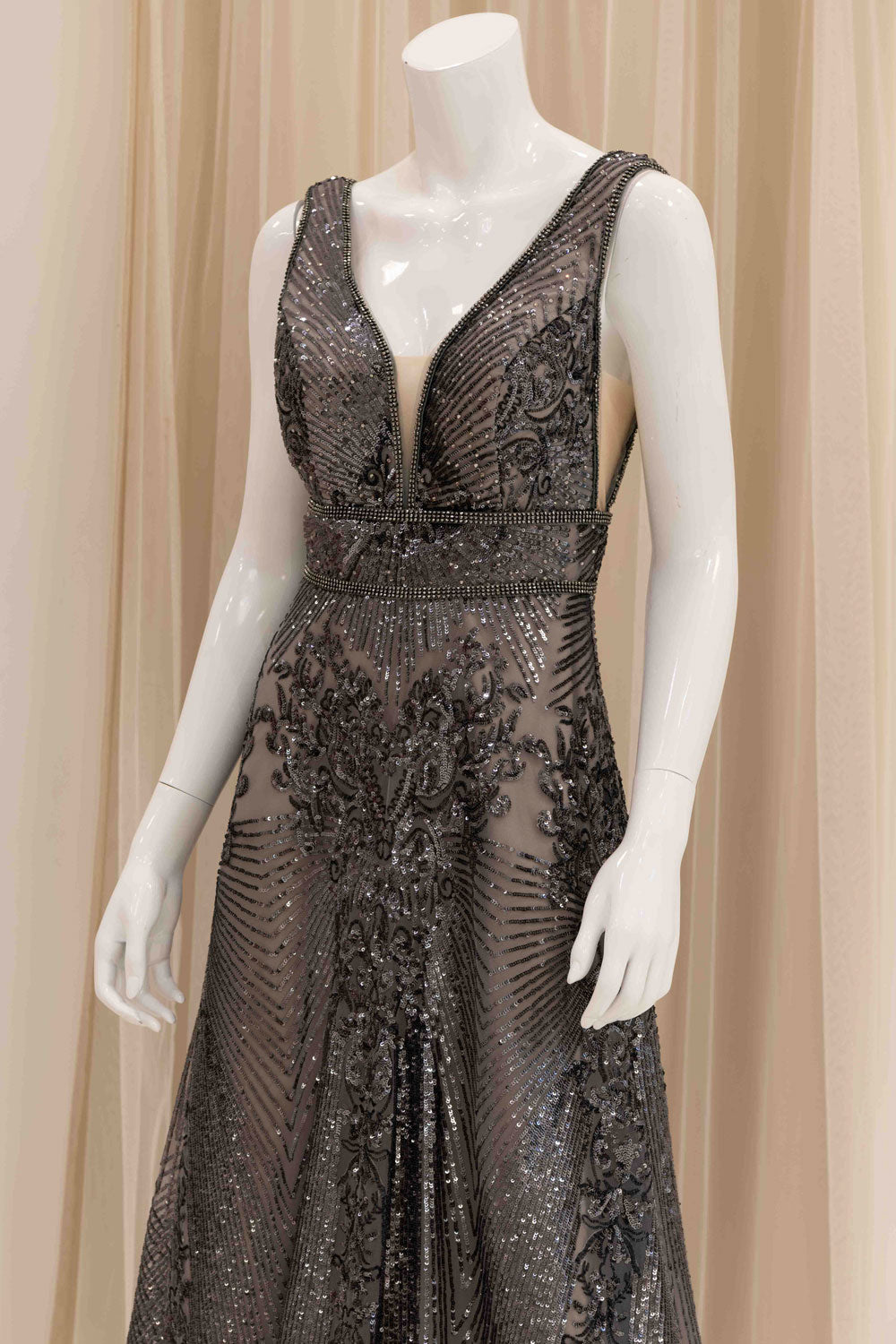 Gunmetal Grey Ball Gown
