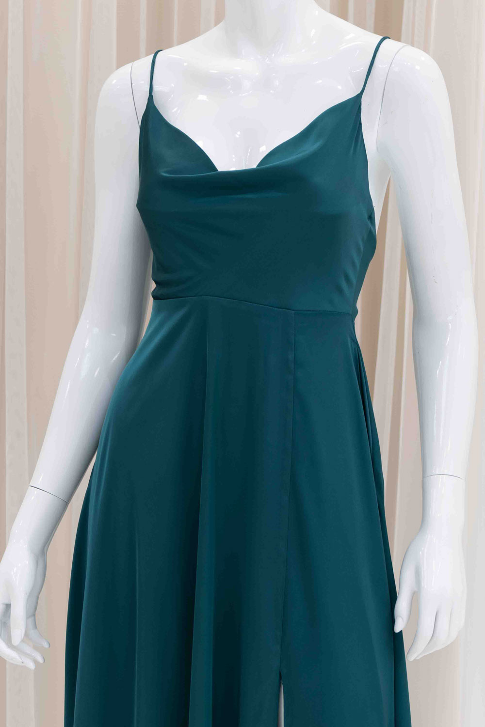 Bridesmaids Satin Dress in Green