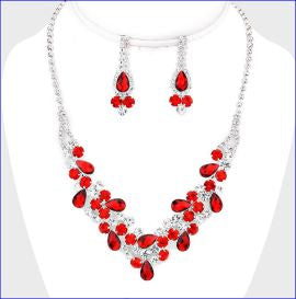 Rhinestone Necklace Set | NSR0089