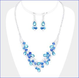 Rhinestone Necklace Set | NSR0089