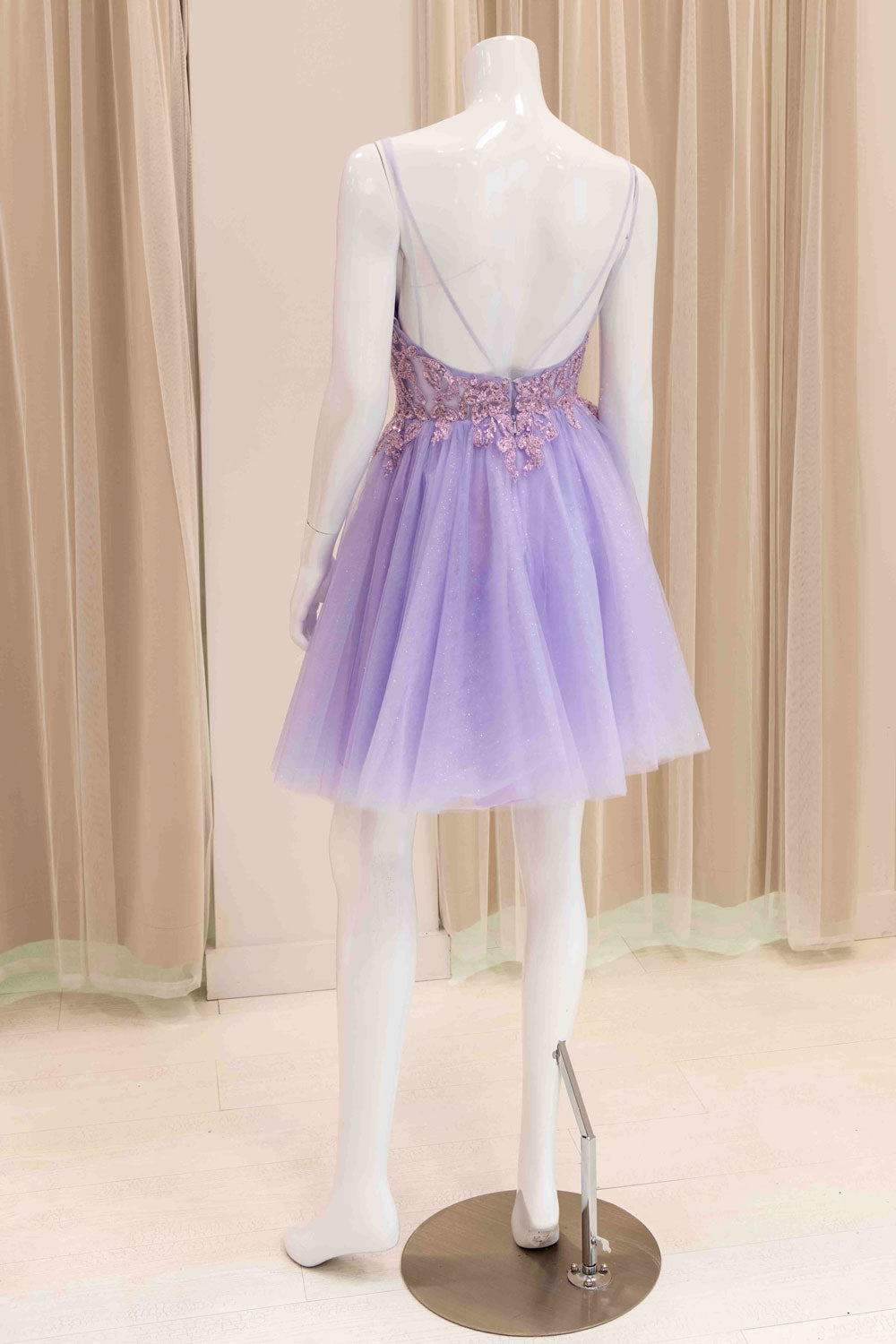 Aideen Fit and Flare Dress in Lilac