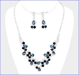 Rhinestone Necklace Set | NSR0089