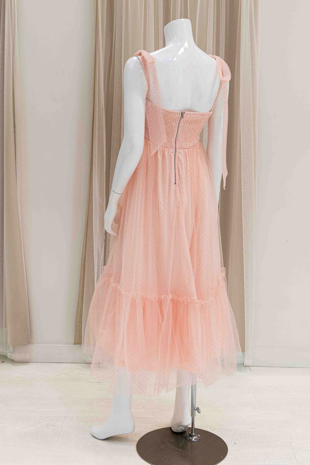Tulle Midi Dress in Pink