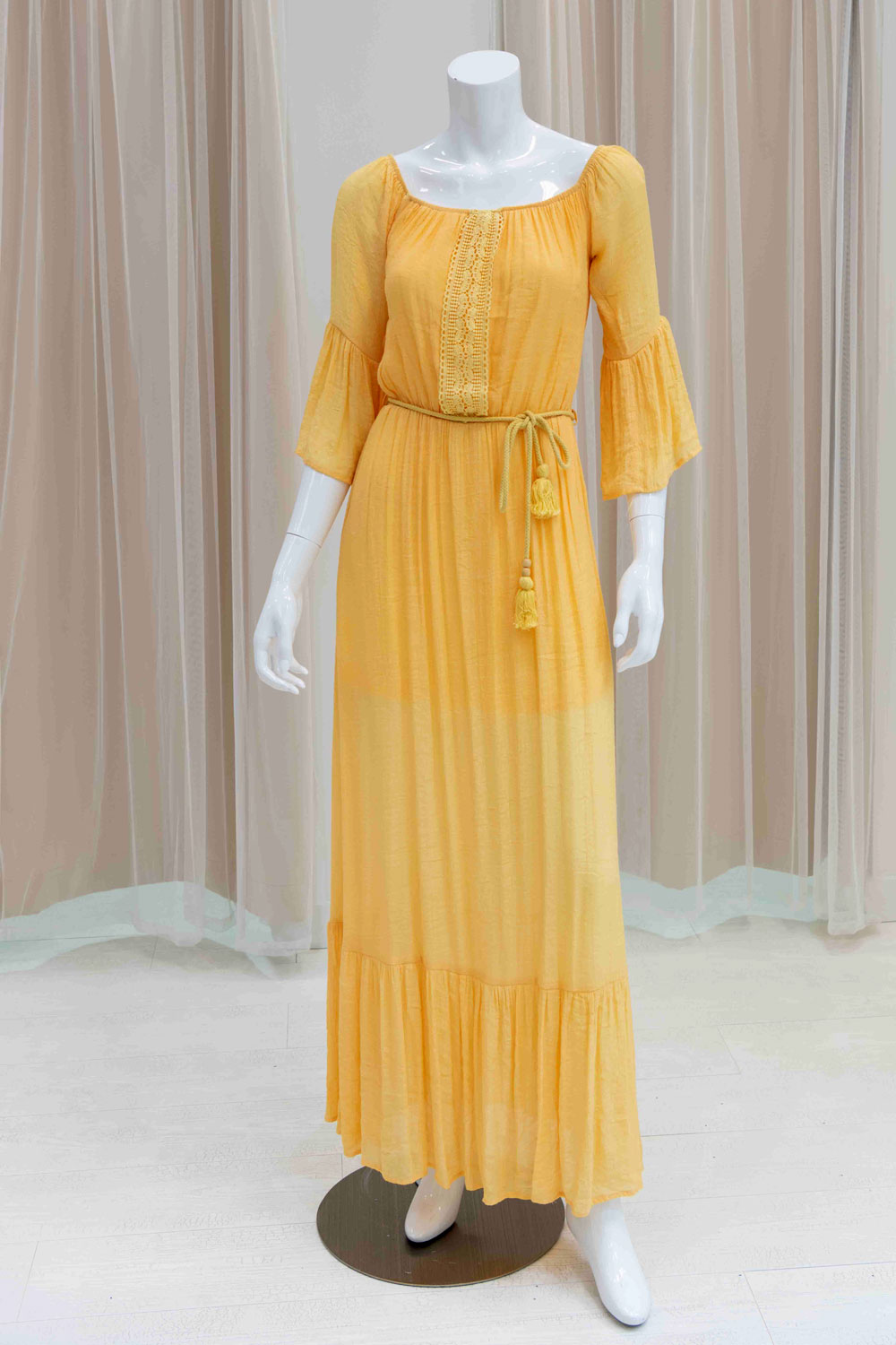 Bohemian Summer Photoshoot Maxi Dress in Yellow
