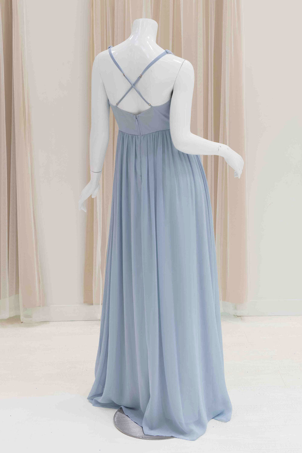 Light Blue Chiffon Bridesmaids Dress