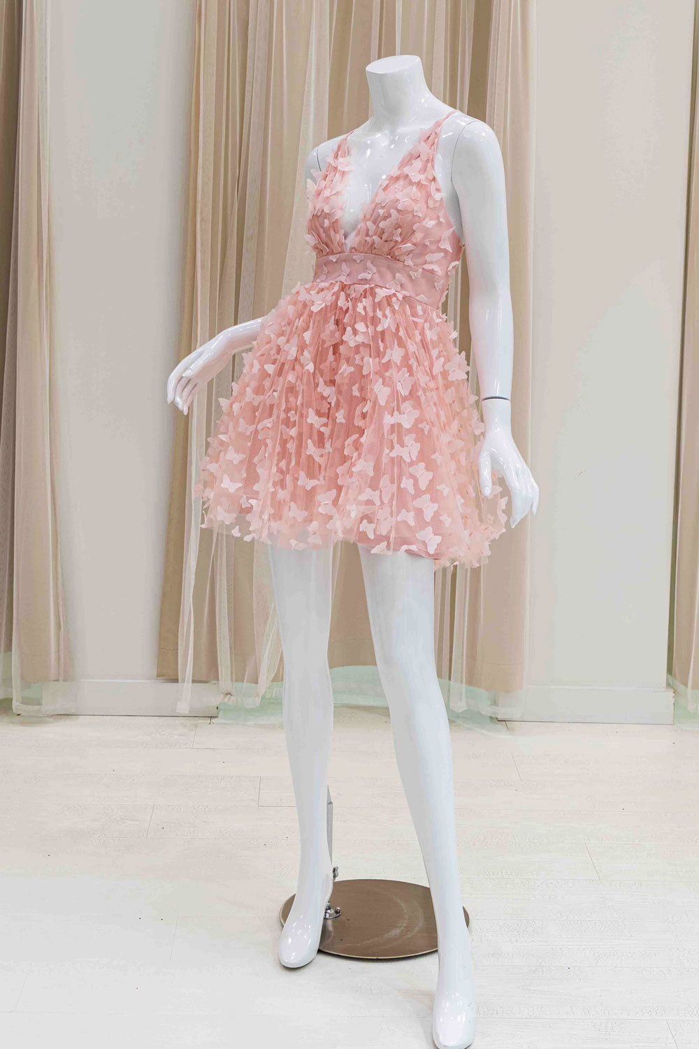 Cute Butterfly Sun Dress in Pink