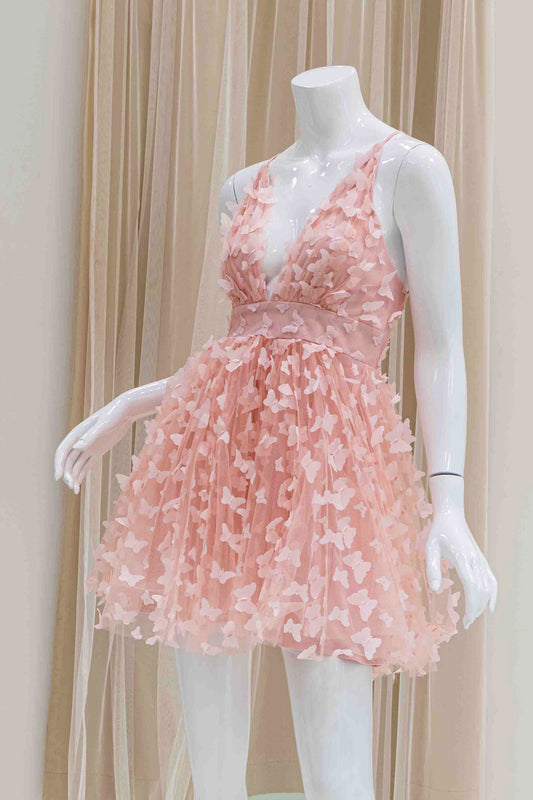 Fun 3D Butterfly Cocktail Dress for Graduation