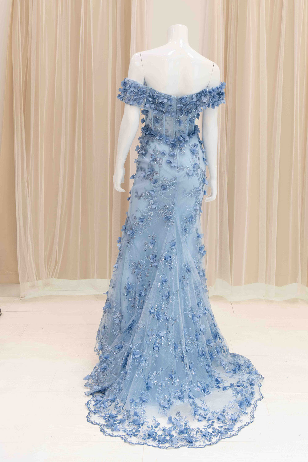 Mother Of The Bride 3D Flower Evening Dress