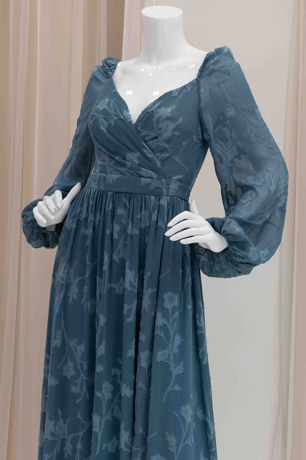 Bohemian Dress in Slate Blue