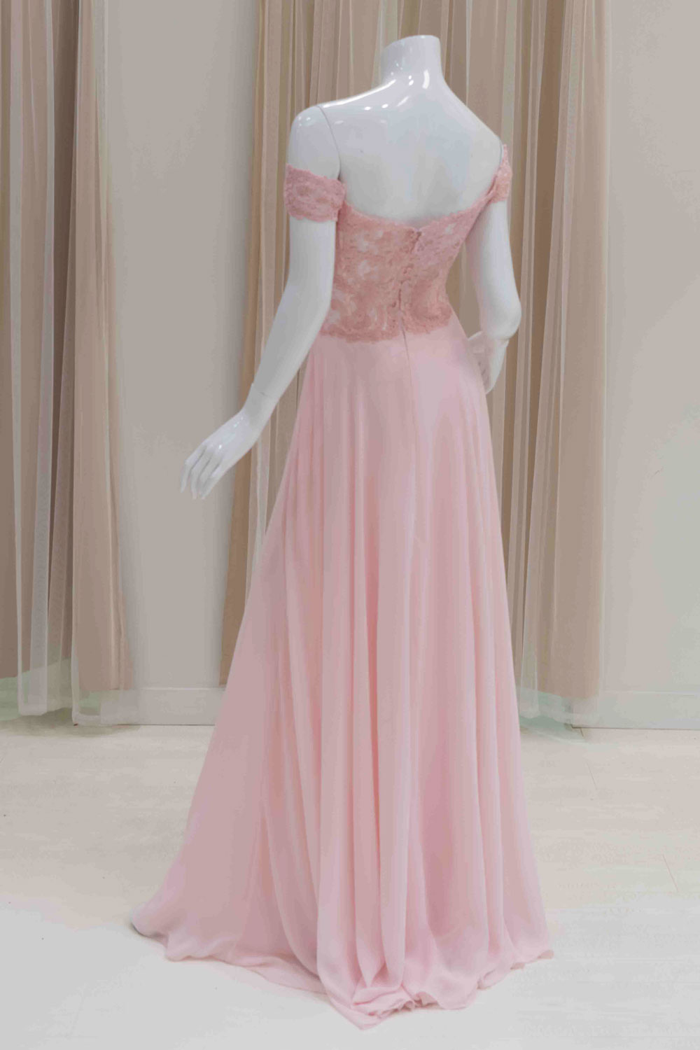 Delicate Blush Pink Prom Gown