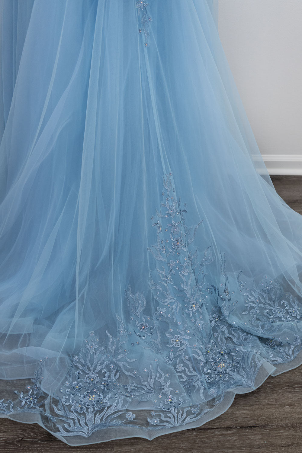 Evening Gown with Detachable Train