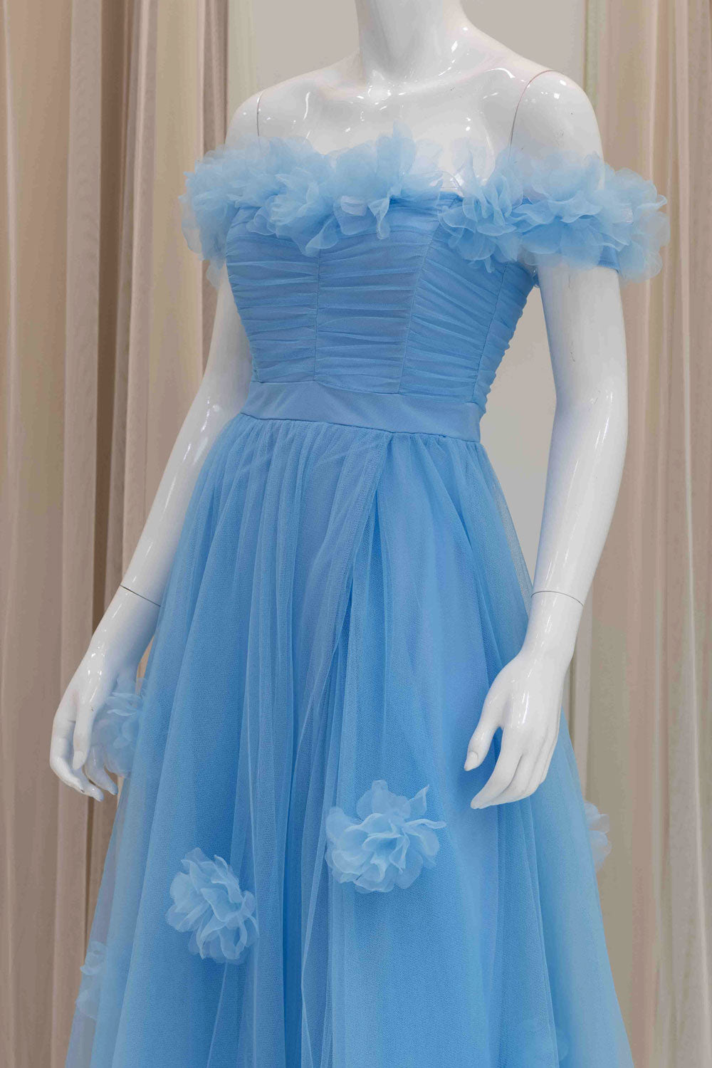 Simple Tulle Prom Evening Gown