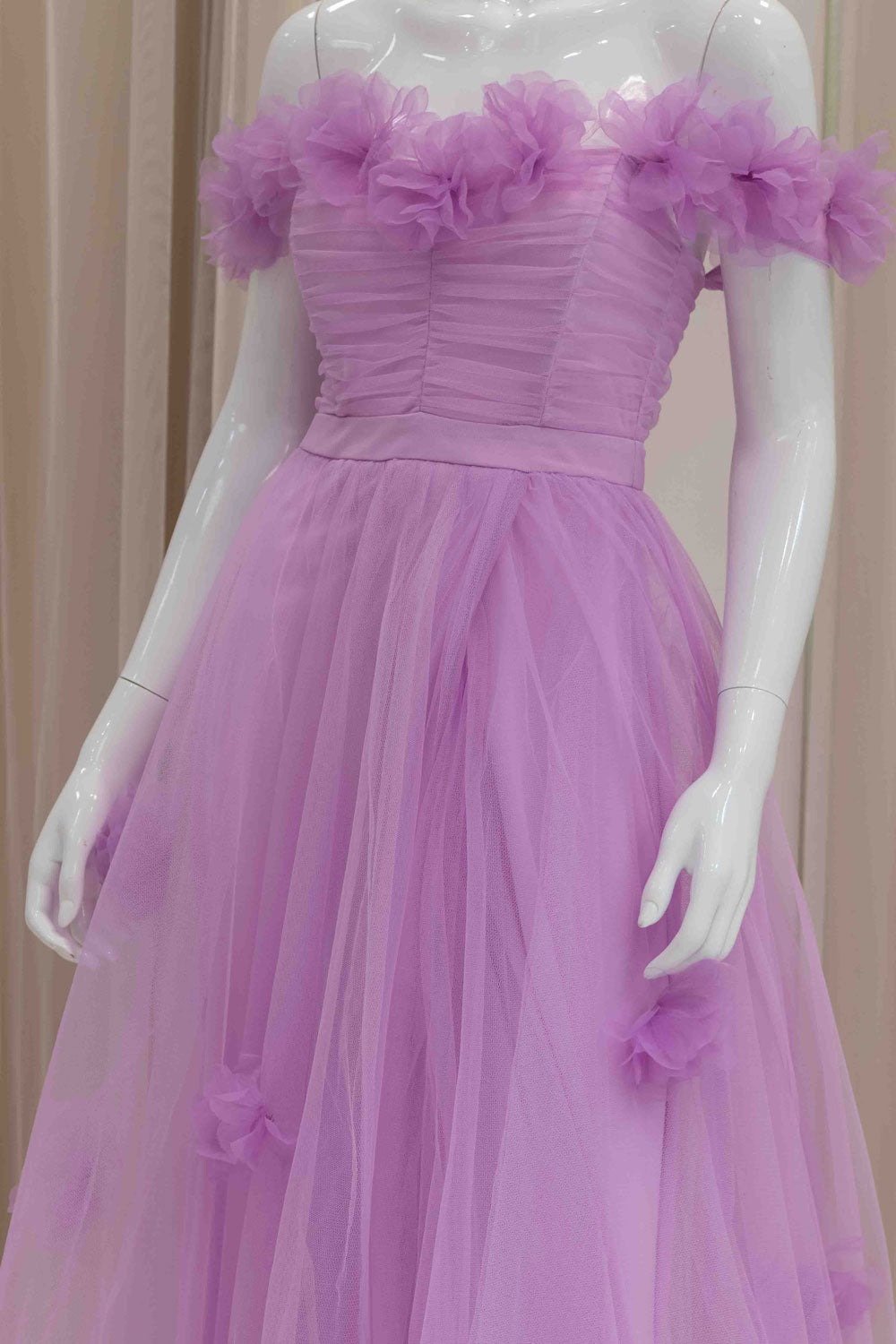 Simple Tulle Ball Gown in Lilac