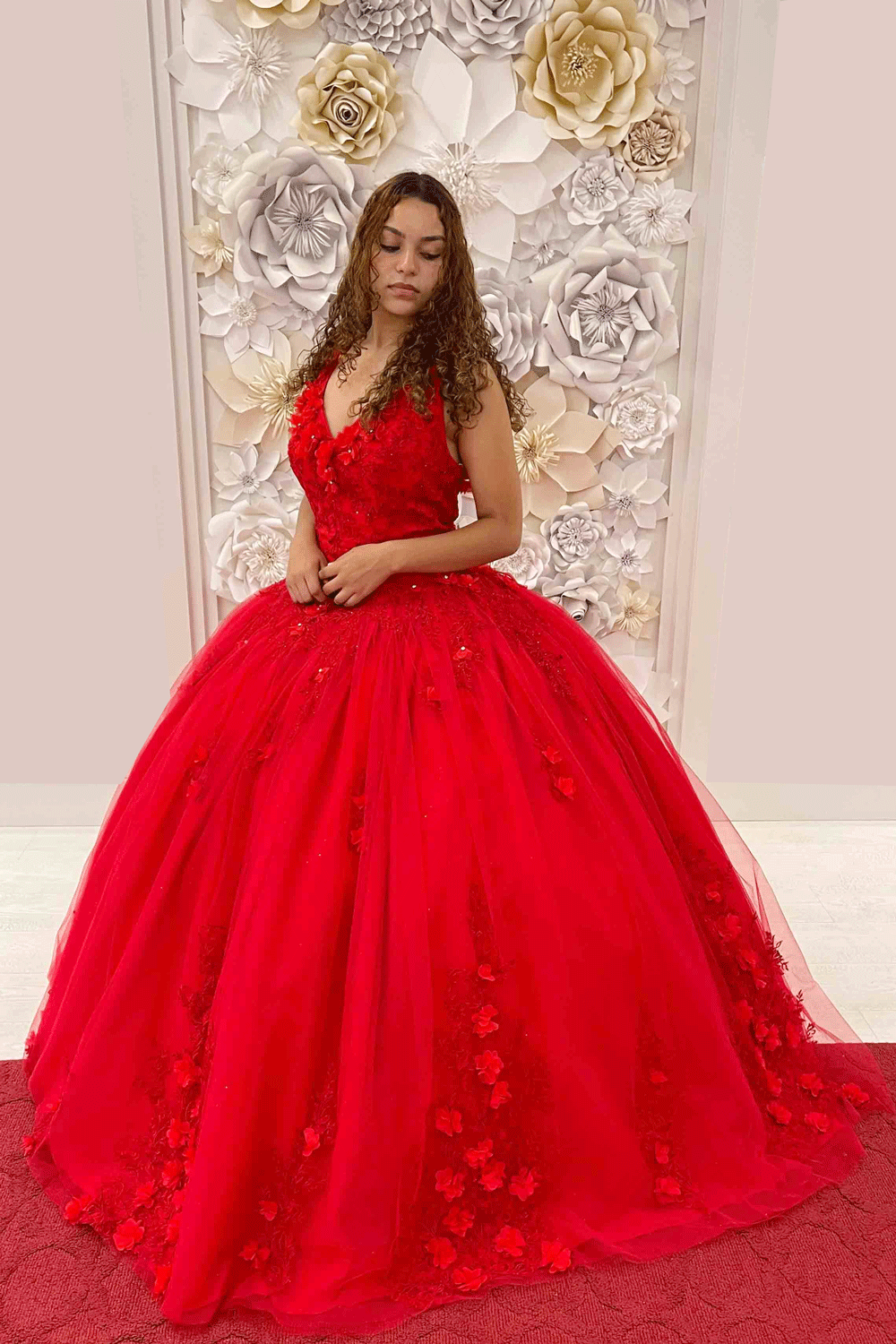 Red Sweet 16 Ball Gown 