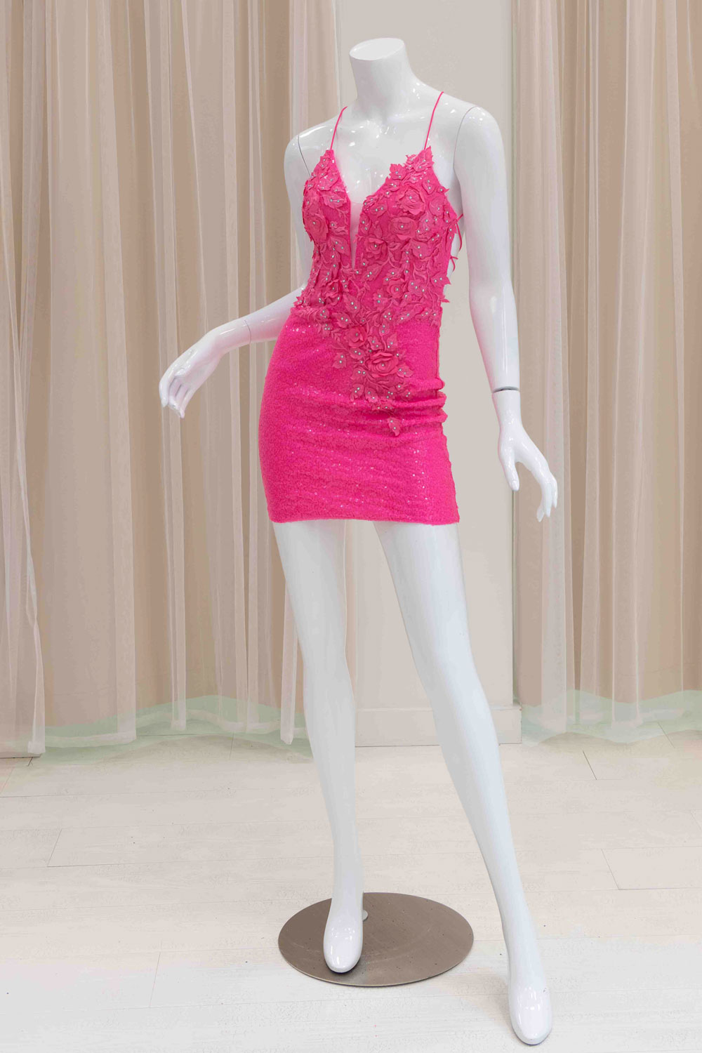 Hot Pink Sexy Fancy Birthday Dress