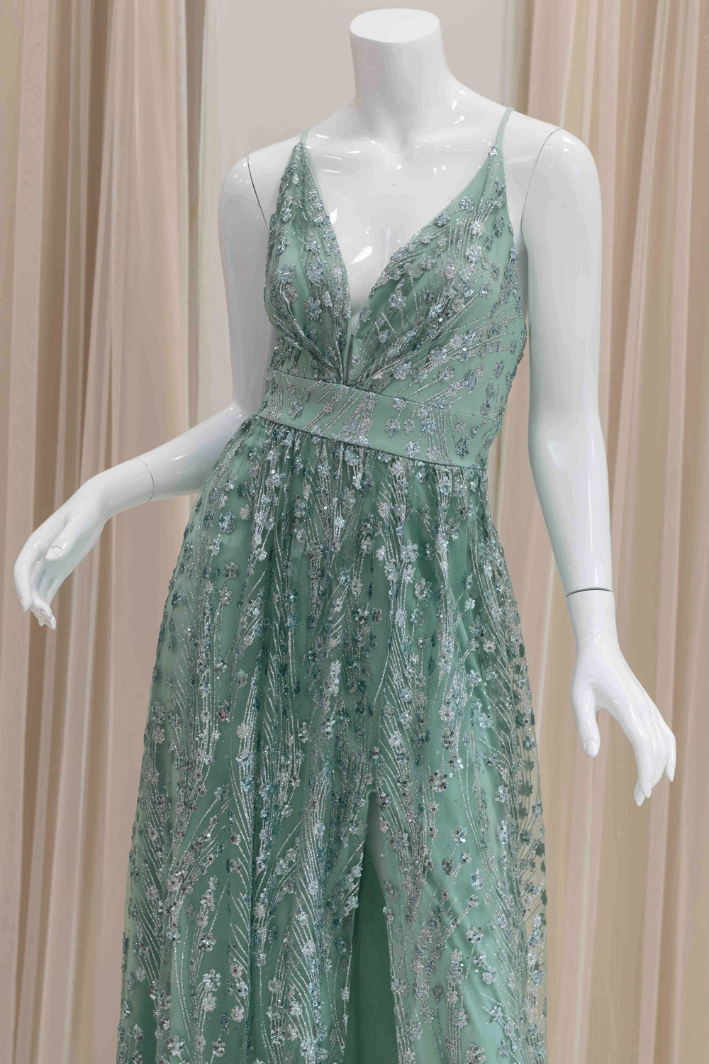 Sage Green Fancy Sun Dress