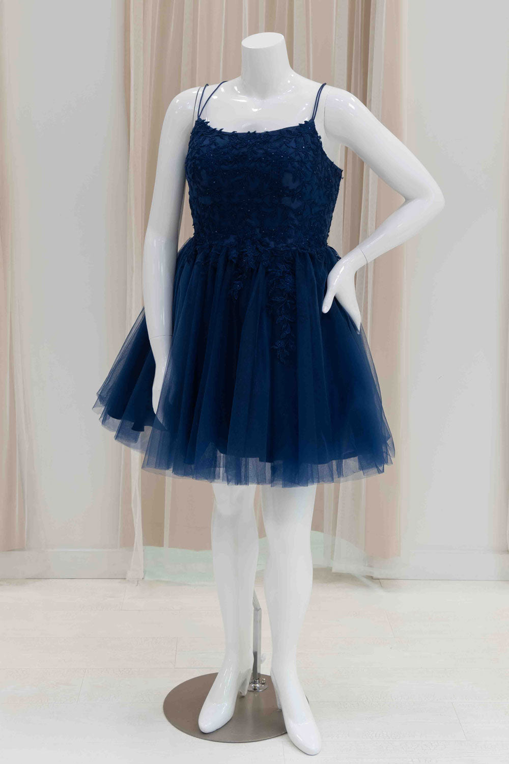 Navy Blue Short Cocktail Dress for Sweet 16