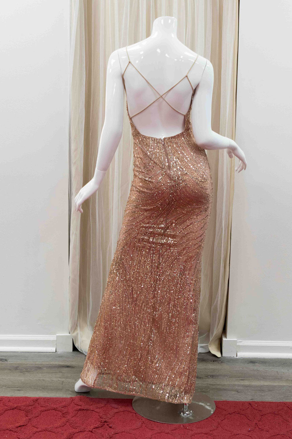 Rose-Gold-Open-Back-For-Fitting-Evening-Dress