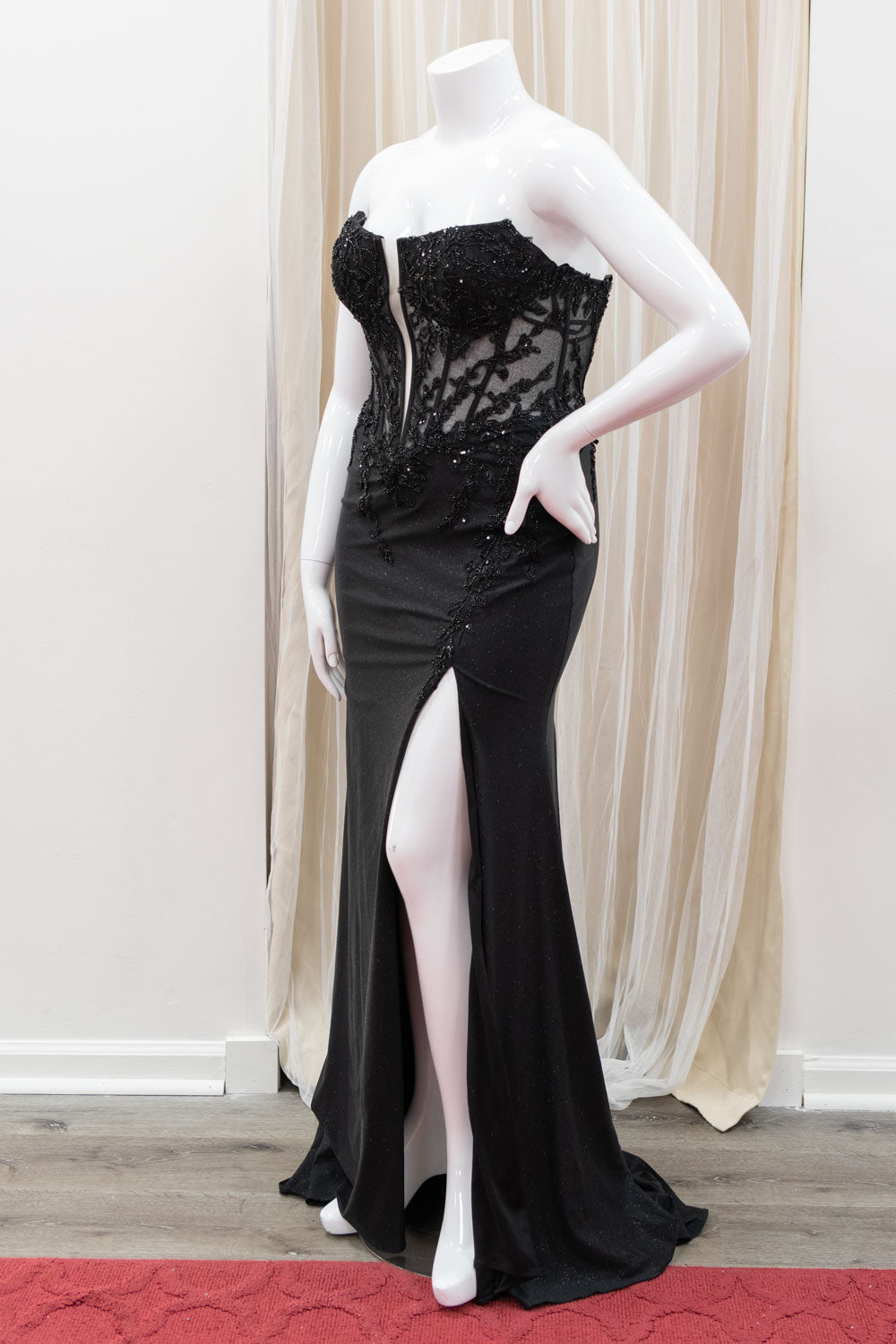 Corset Prom Dress with Slit