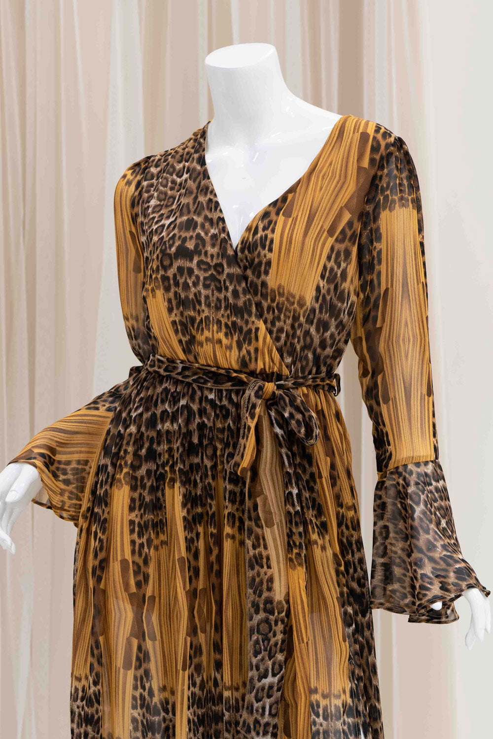 Cheetah Print Chiffon Sun Dress