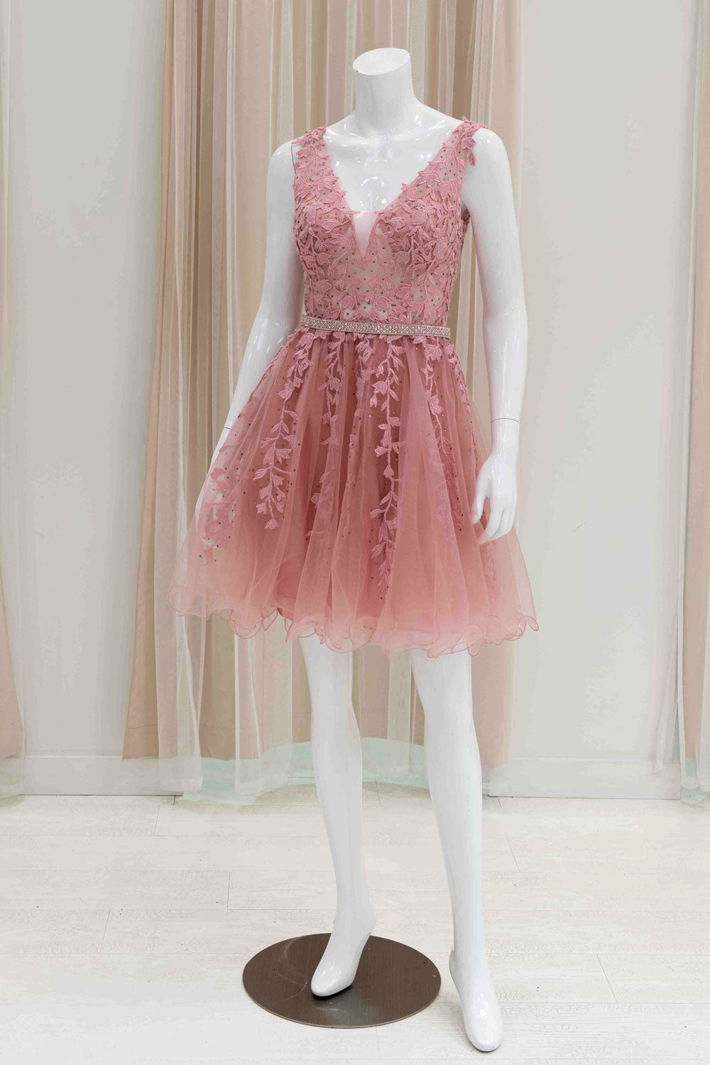 Short Formal Cocktail Dress in Pink