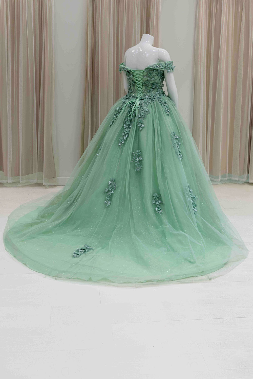 Maricela Quinceanera Ball Gown in Mint Green