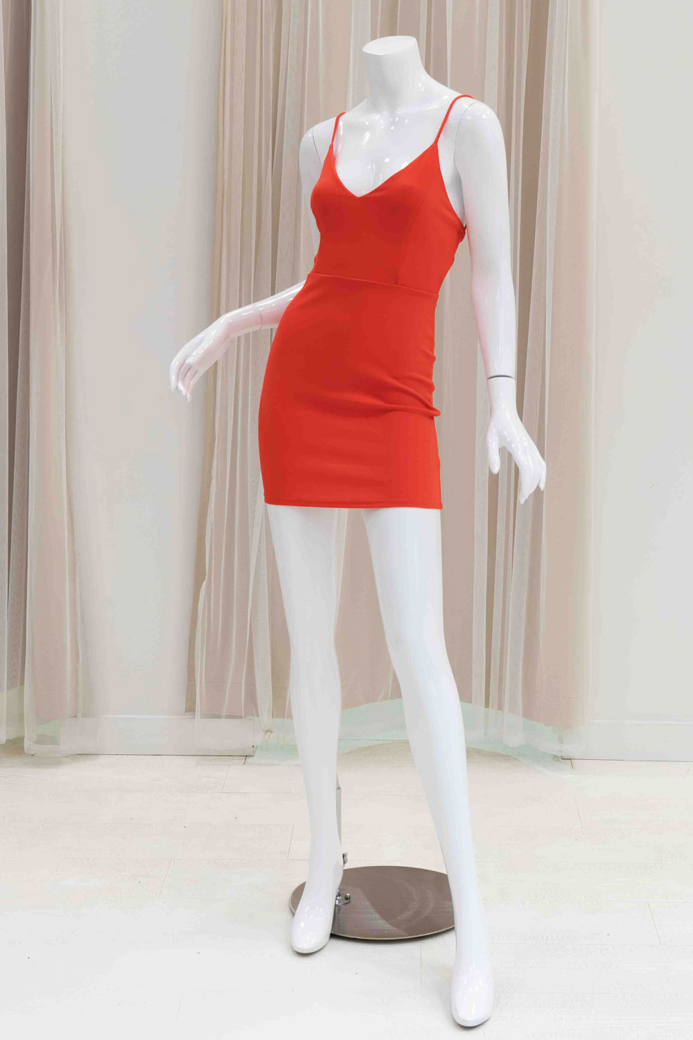 Tie Back Simple Mini Dress