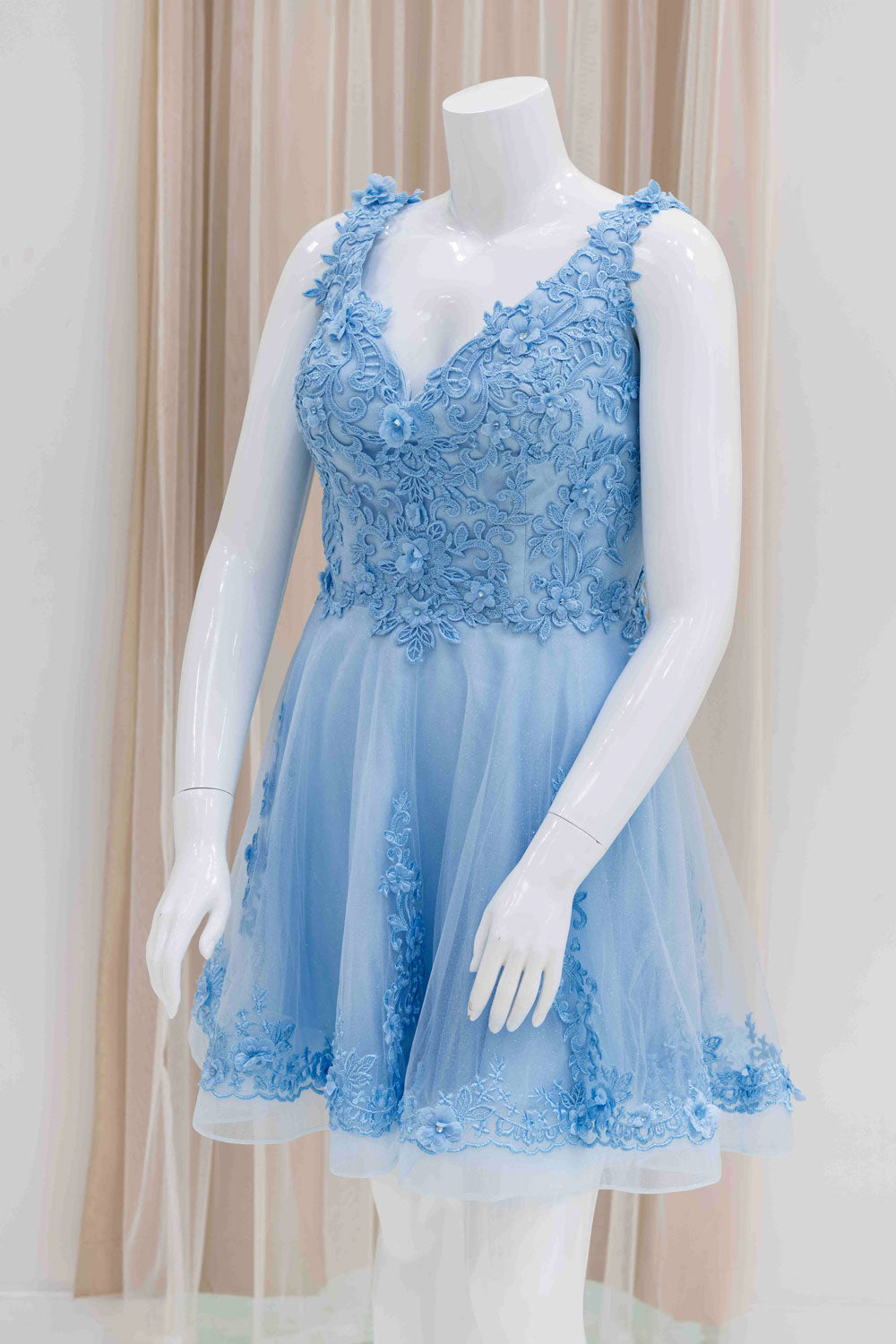 Short Sweet 16 Dress in Baby Blue