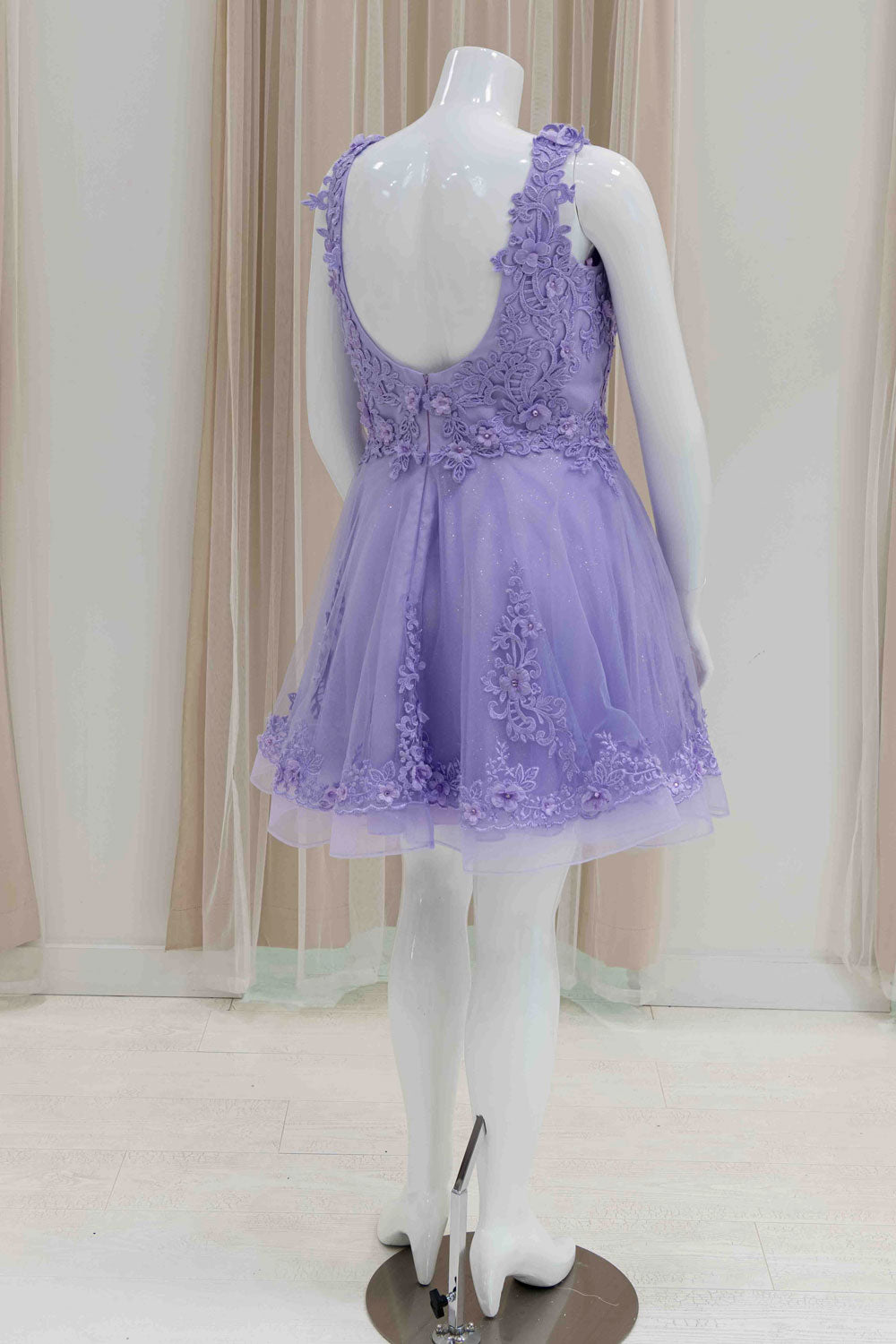 Short Cocktail 8th Grade Dance Dress in Lavender