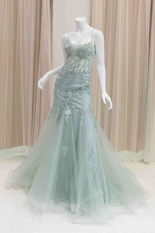 Sage Green Enchanted Prom Dress