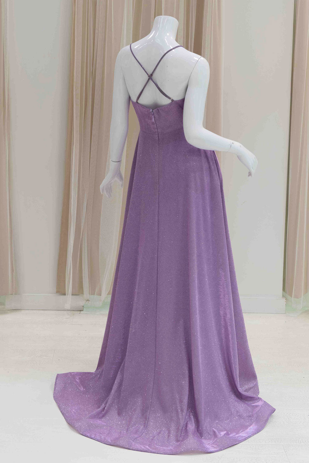 Sparkly Lavender Bridesmaids Dress
