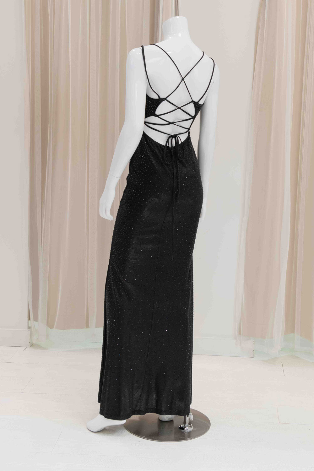 Simple Semi-Formal Evening Gown in Black
