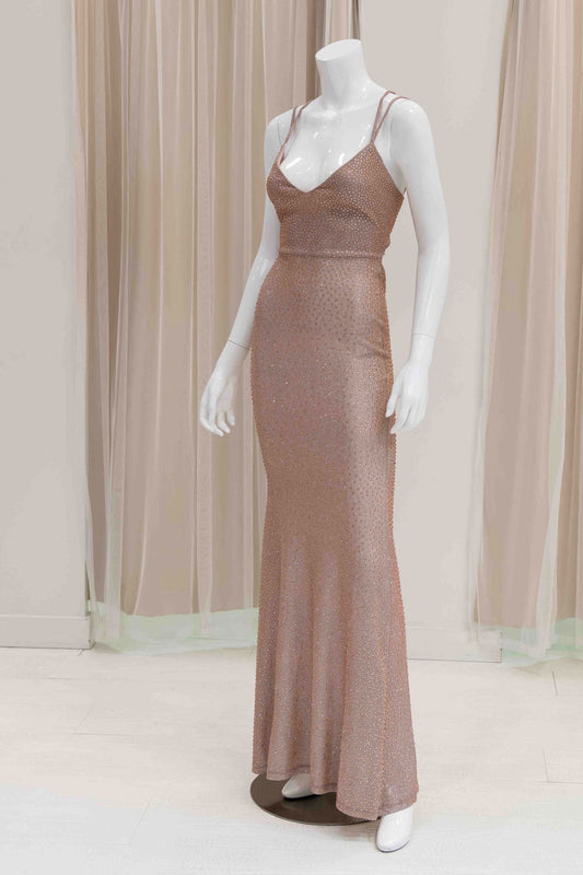 Rose Gold Semi-Formal Evening Gown