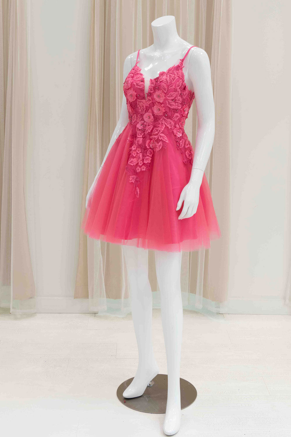 Short Fit and Flare Tulle Dress for 8th Grade Dance