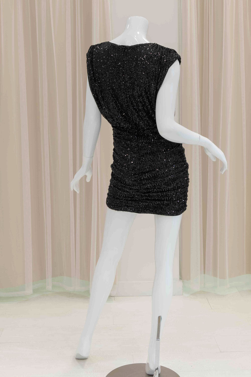 Black Sequin Mini Dress