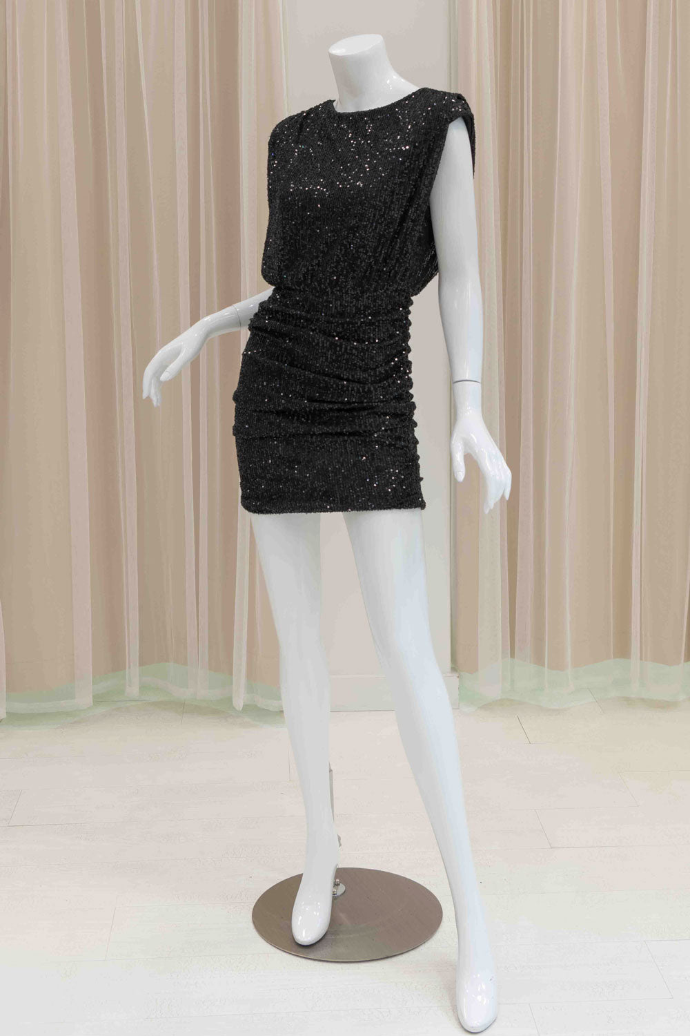 Black Sequin Cocktail Dress