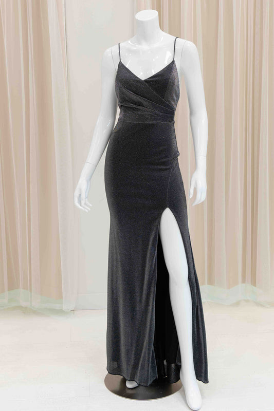 Cecilia Shimmer Evening Dress in Black