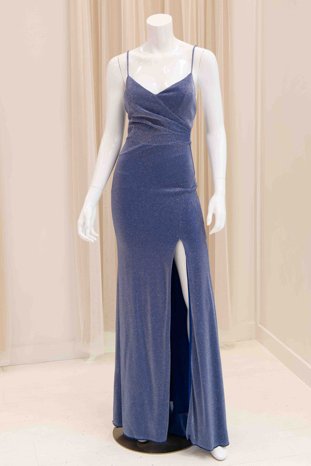 Cecilia Shimmer Evening Dress in Royal Blue
