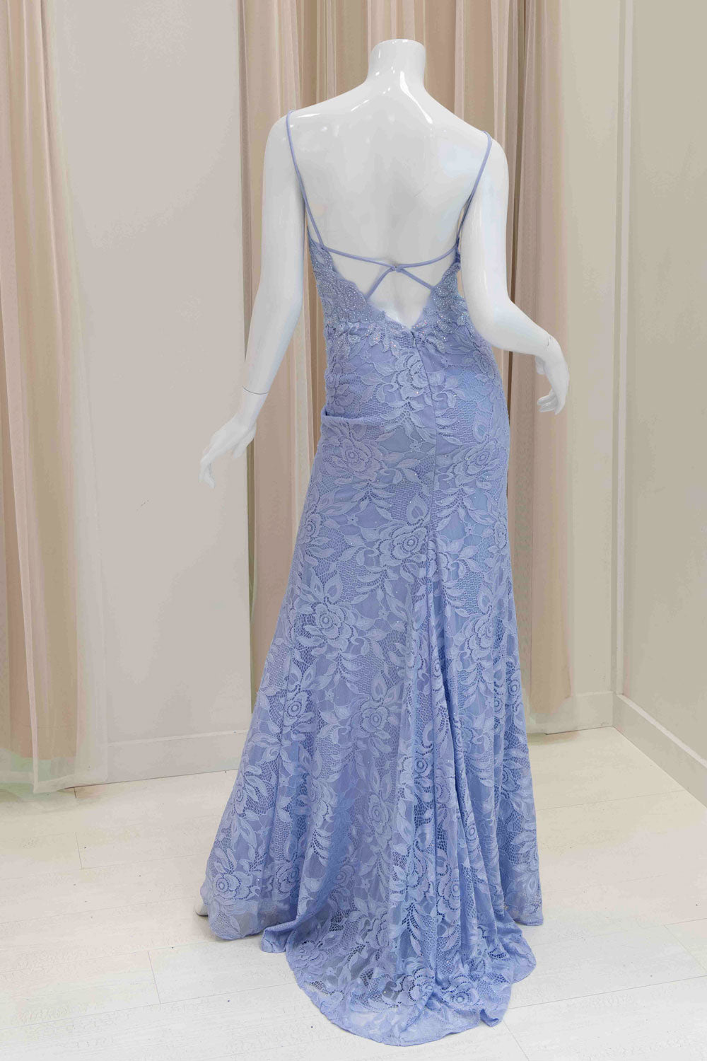 Chanell Lace Evening Dress in Lavender