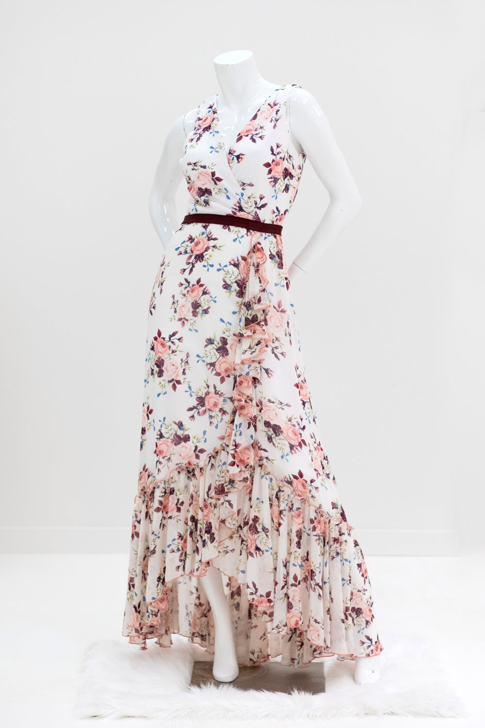 Sandra Chiffon High-Low Evening Dress