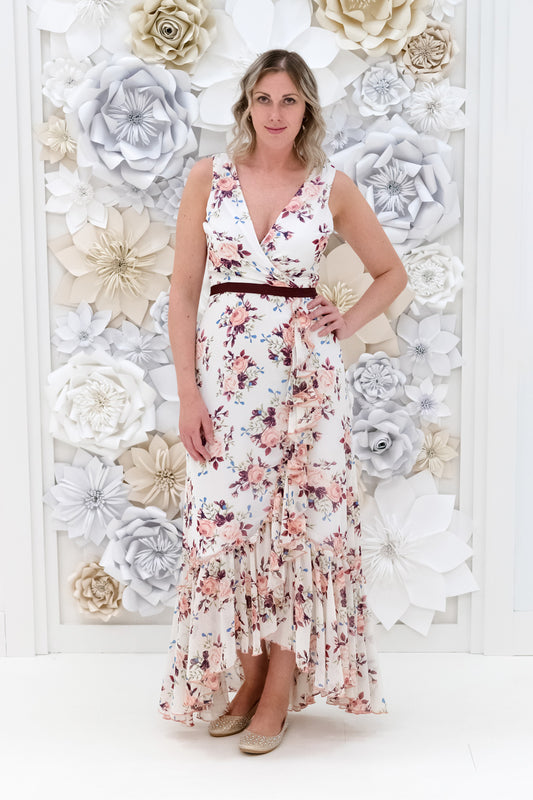Sandra Chiffon High-Low Evening Dress