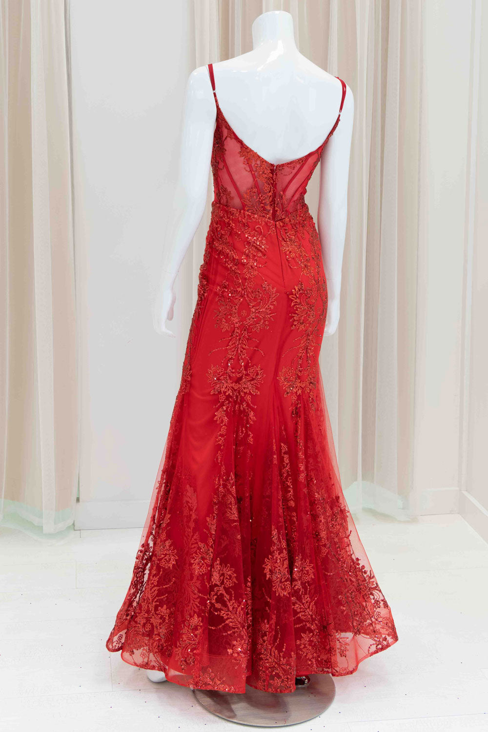 Darleena Marie Glitter Evening Gown in Red