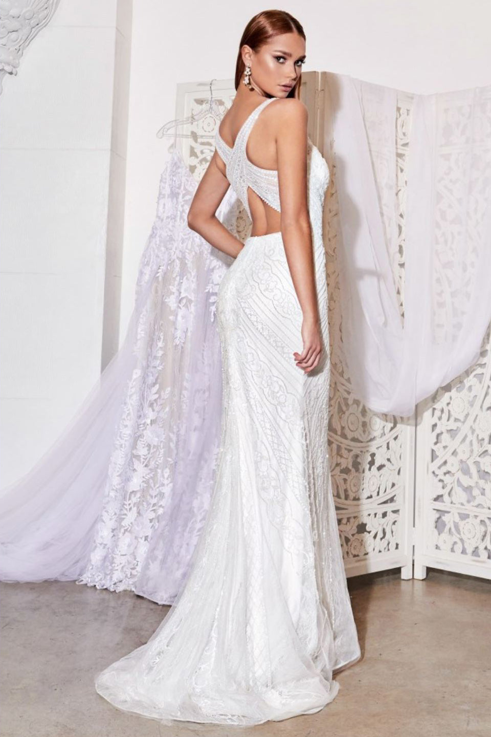 Zelda Beaded Bridal Gown in White