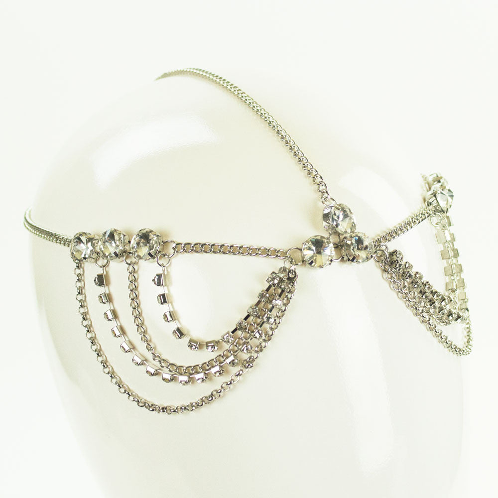 Fancy Crystal Draping Head Chain
