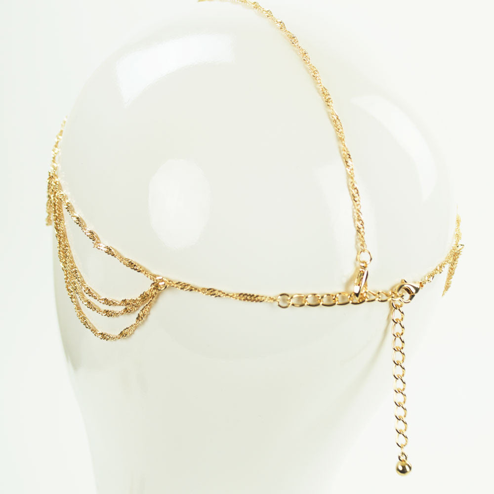 Gold Crystal Head Piece