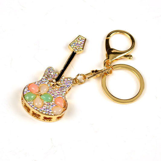 Crystal Guitar Key Chain