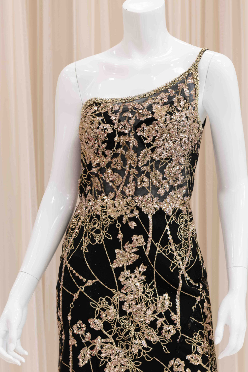 Black And Gold Roaring 20th Evening Gown